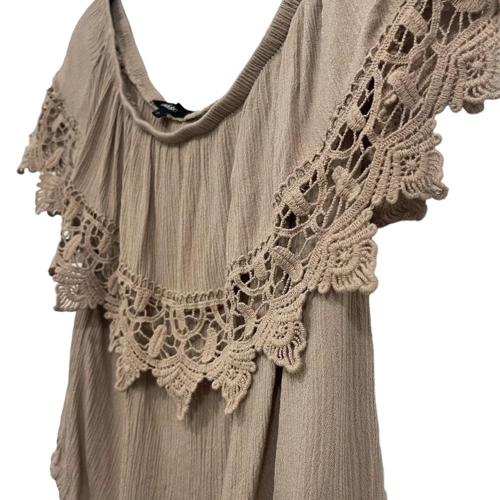 Ambiance Tan Off The Shoulder Top - Picture 3 of 3